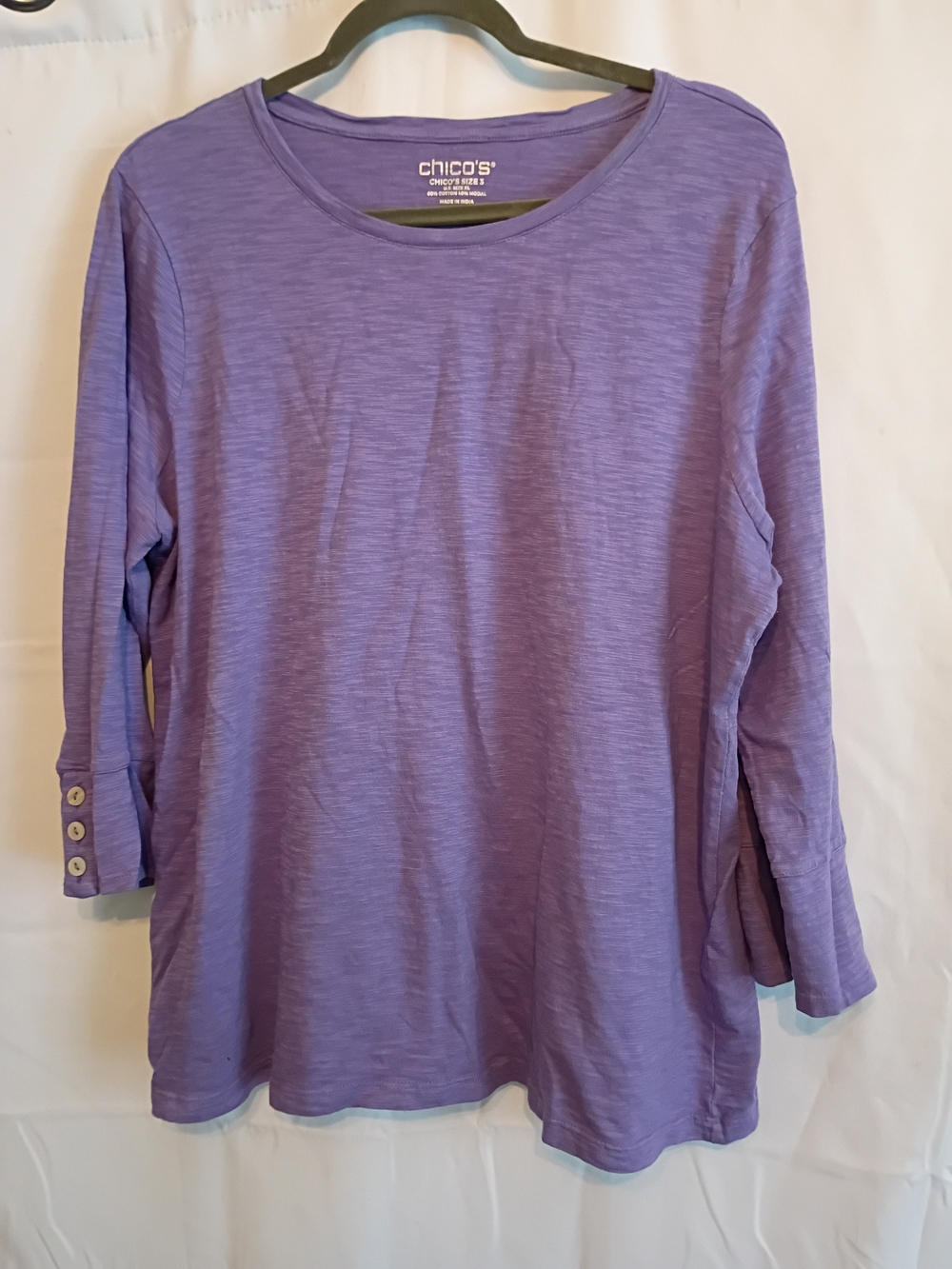 Chico's Lavender Long-Sleeve Top Size 3/Xl